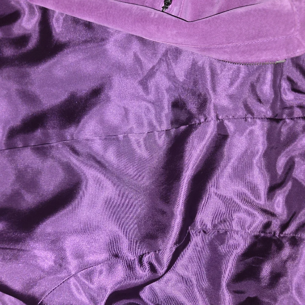 JONES NEW YORK Leather Moto Jacket Purple Sz XL - Picture 10 of 11